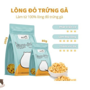 Thức ăn làm từ lòng đỏ trứng gà dành cho chó mèo PetQ